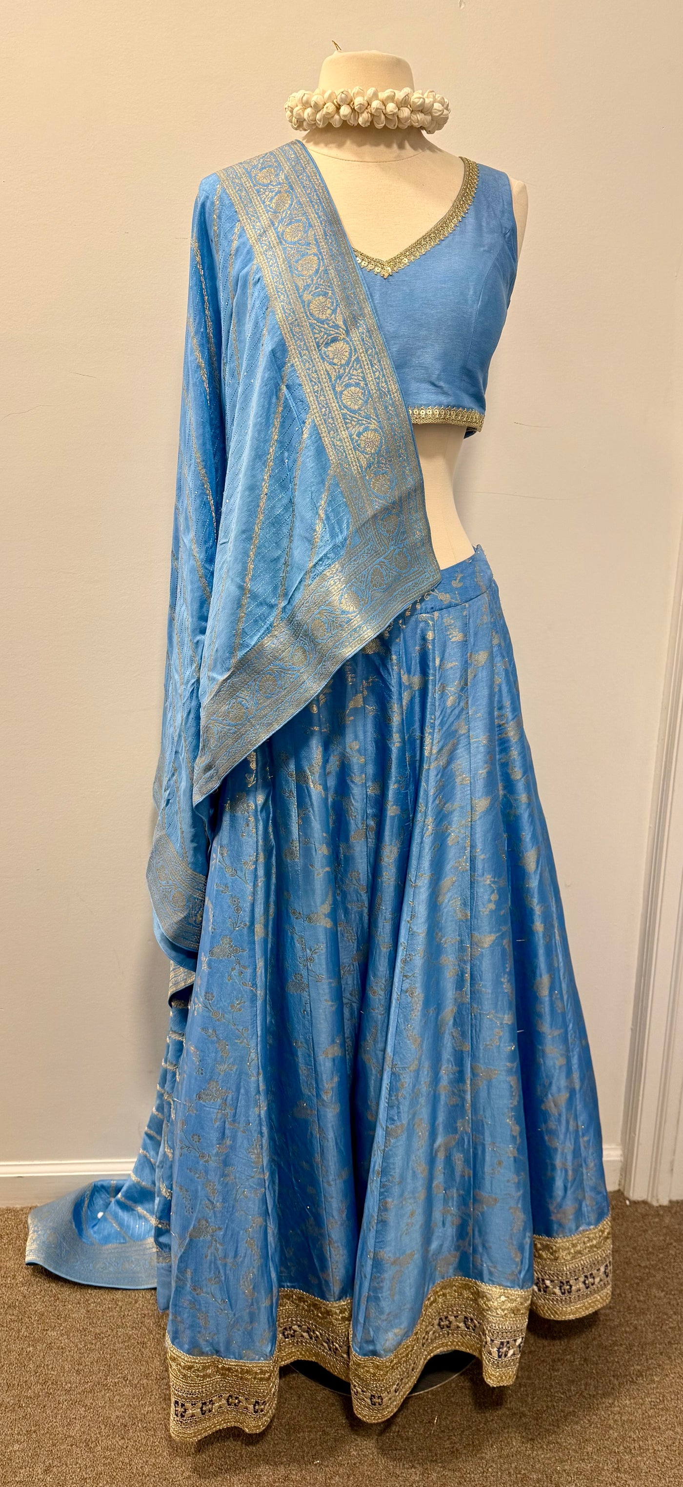 Sravya Lehenga (Light Blue)- Rental