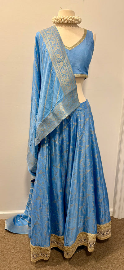 Sravya Lehenga (Light Blue)- Rental