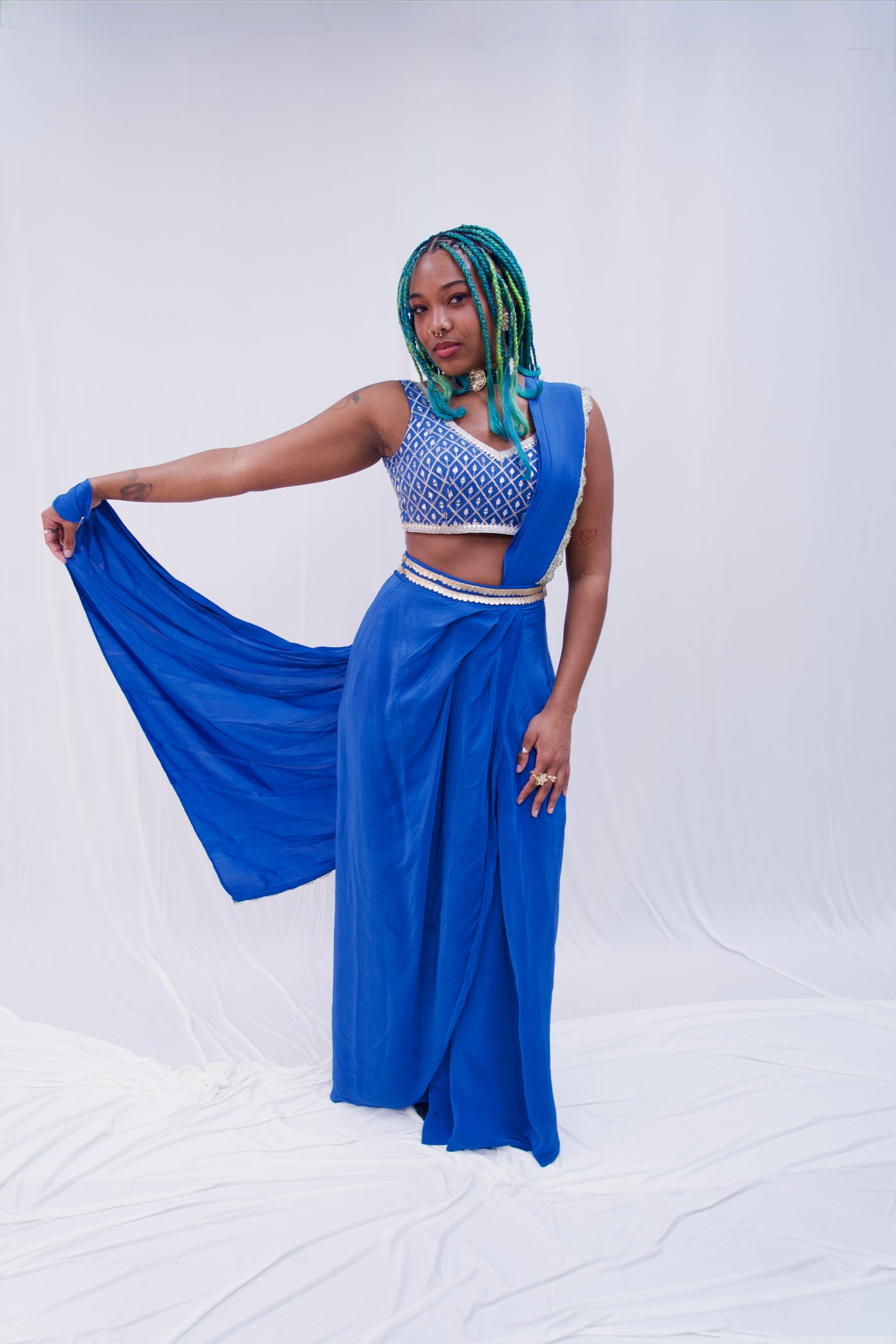 Rangeeli Dark Blue saree Rental