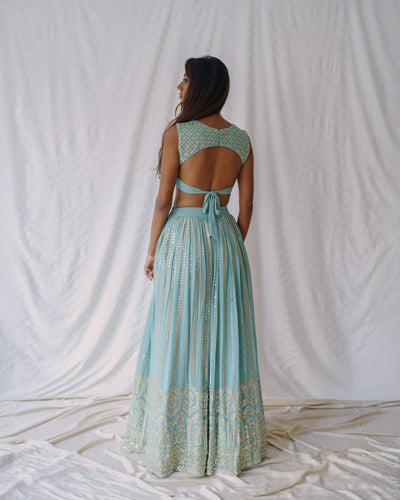 Aisha Lehenga (blue)  - Rental