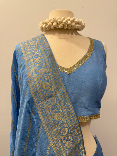 Sravya Lehenga (Light Blue)- Rental