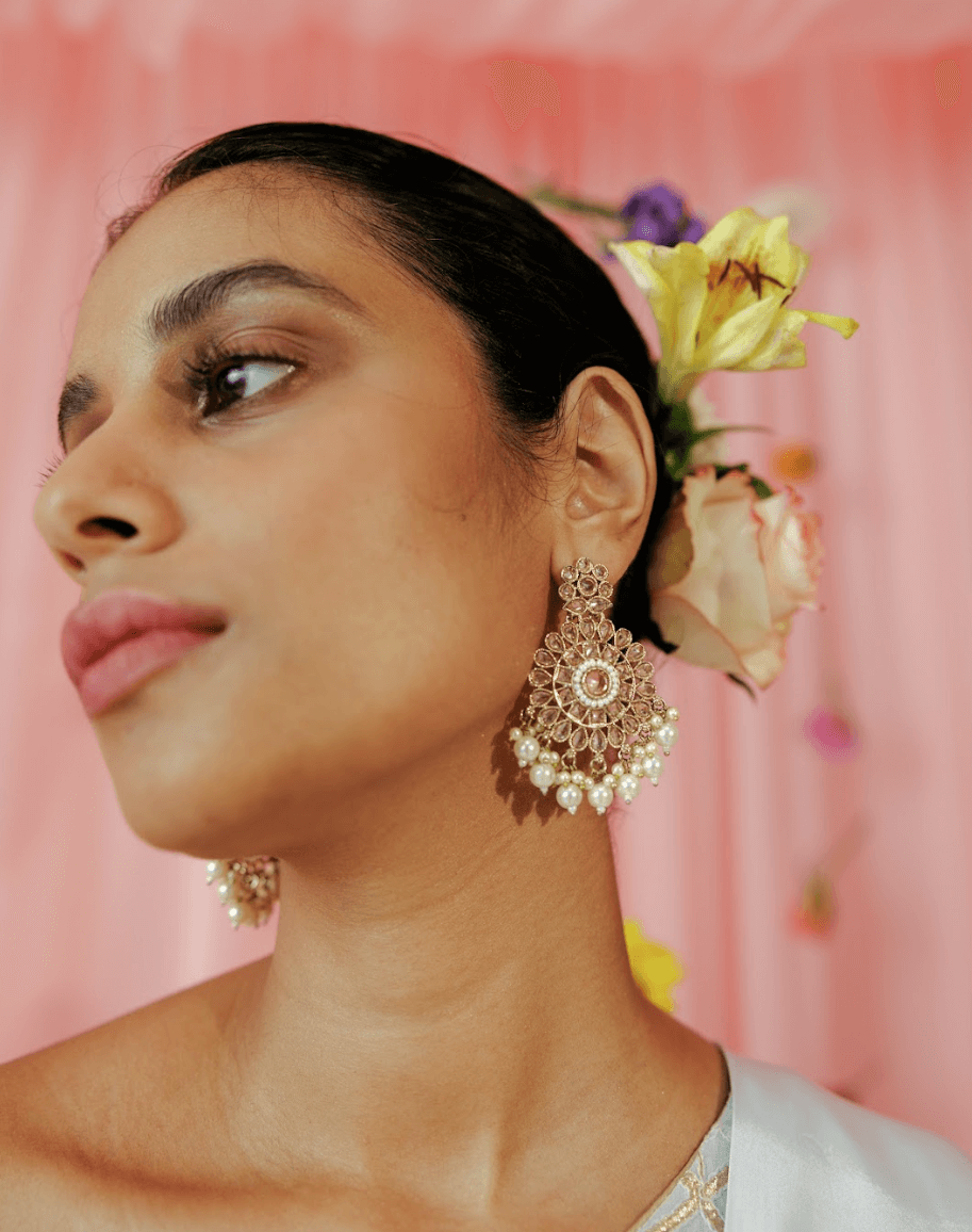 Champagne Circle Earrings - Rental