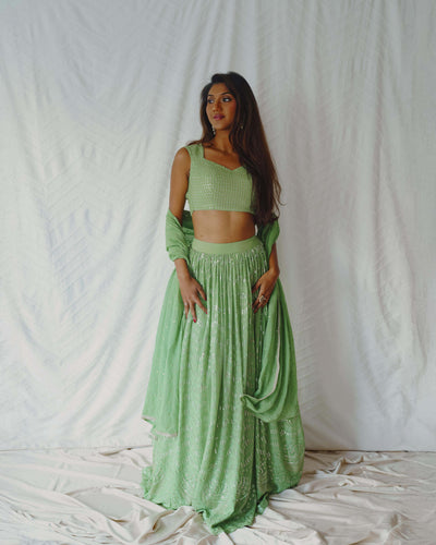 Divya Lehenga (Green)