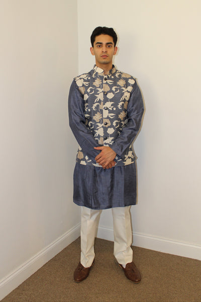 Krish Kurta & Vest (plain kurta) - Rental
