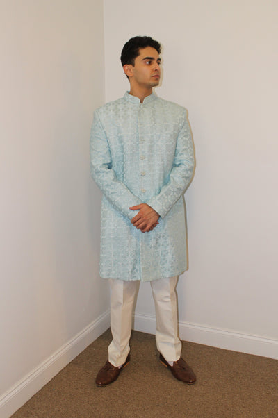 Nasir Sherwani Light Blue (Rental)