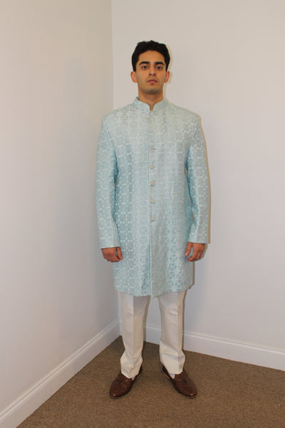 Nasir Sherwani Light Blue (Rental)