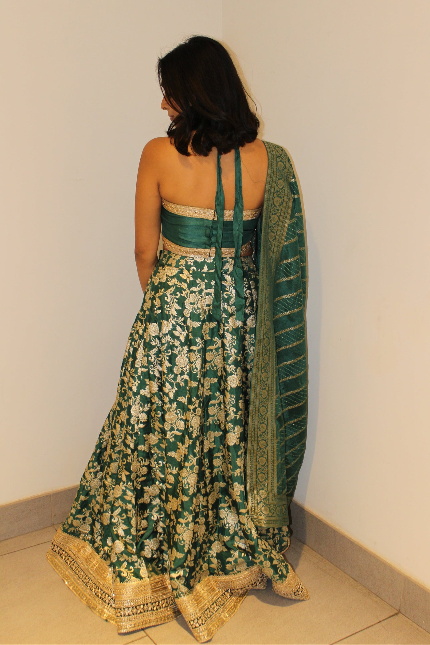 Sravya Lehenga Dark Green - Rental