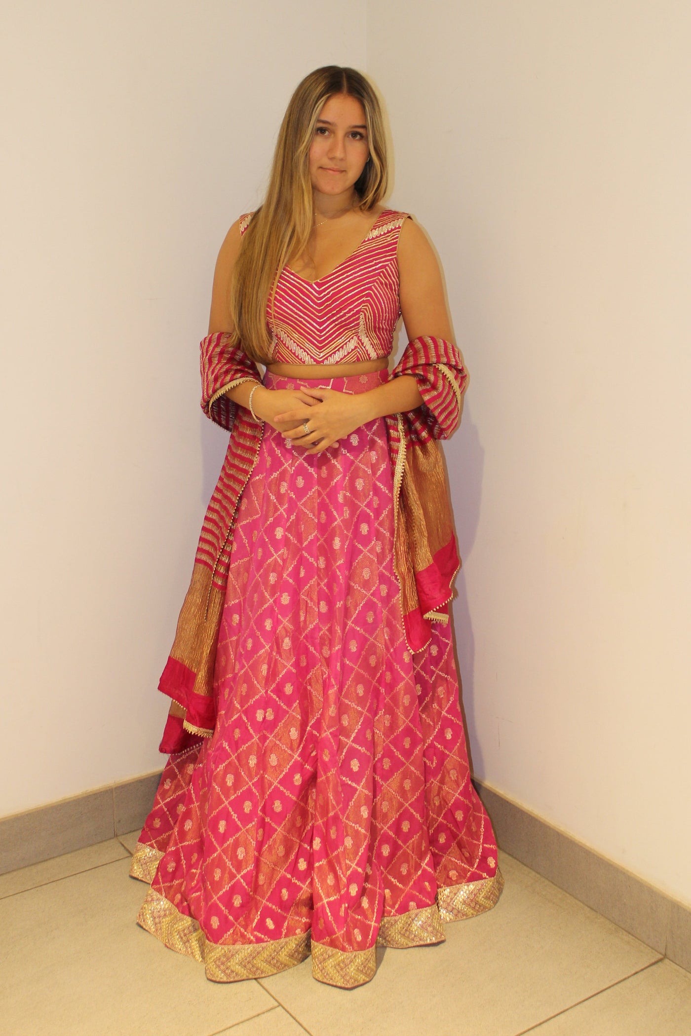 Roshni Lehenga (Sleeveless top)- Rental