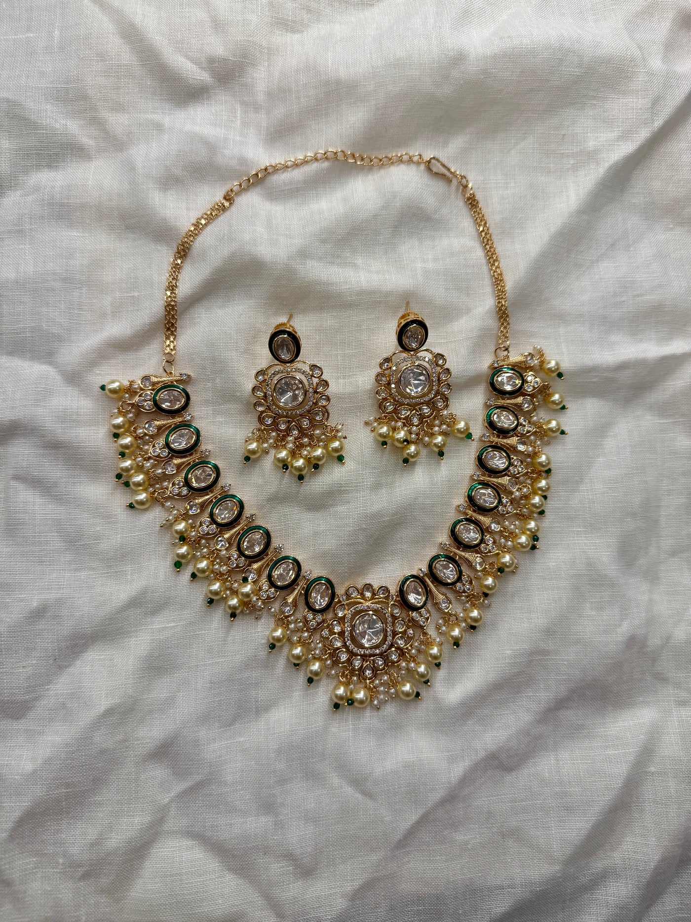 Uma Tiered Necklace with Earrings - Rental