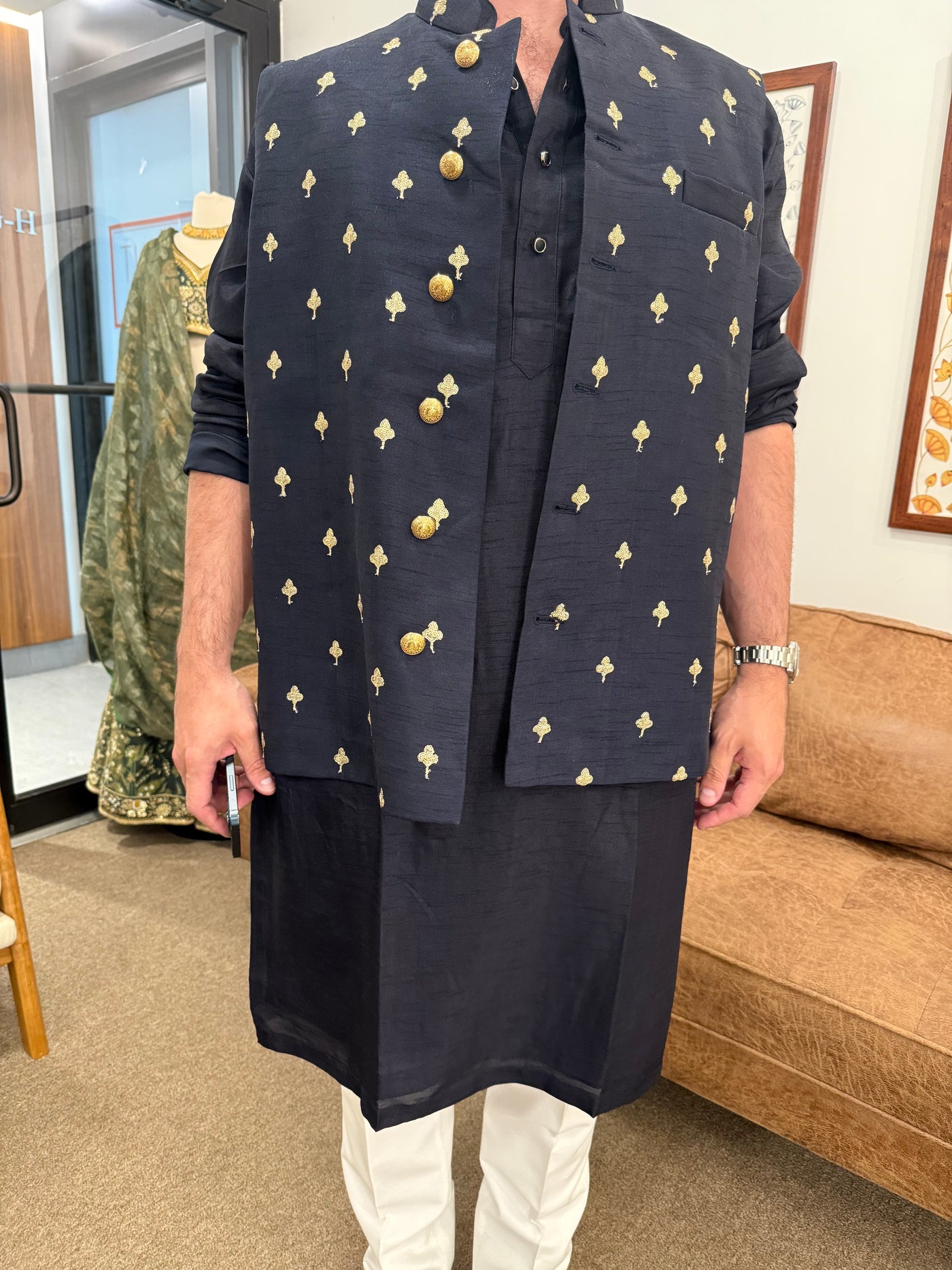 Ansel kurta with vest - Rental