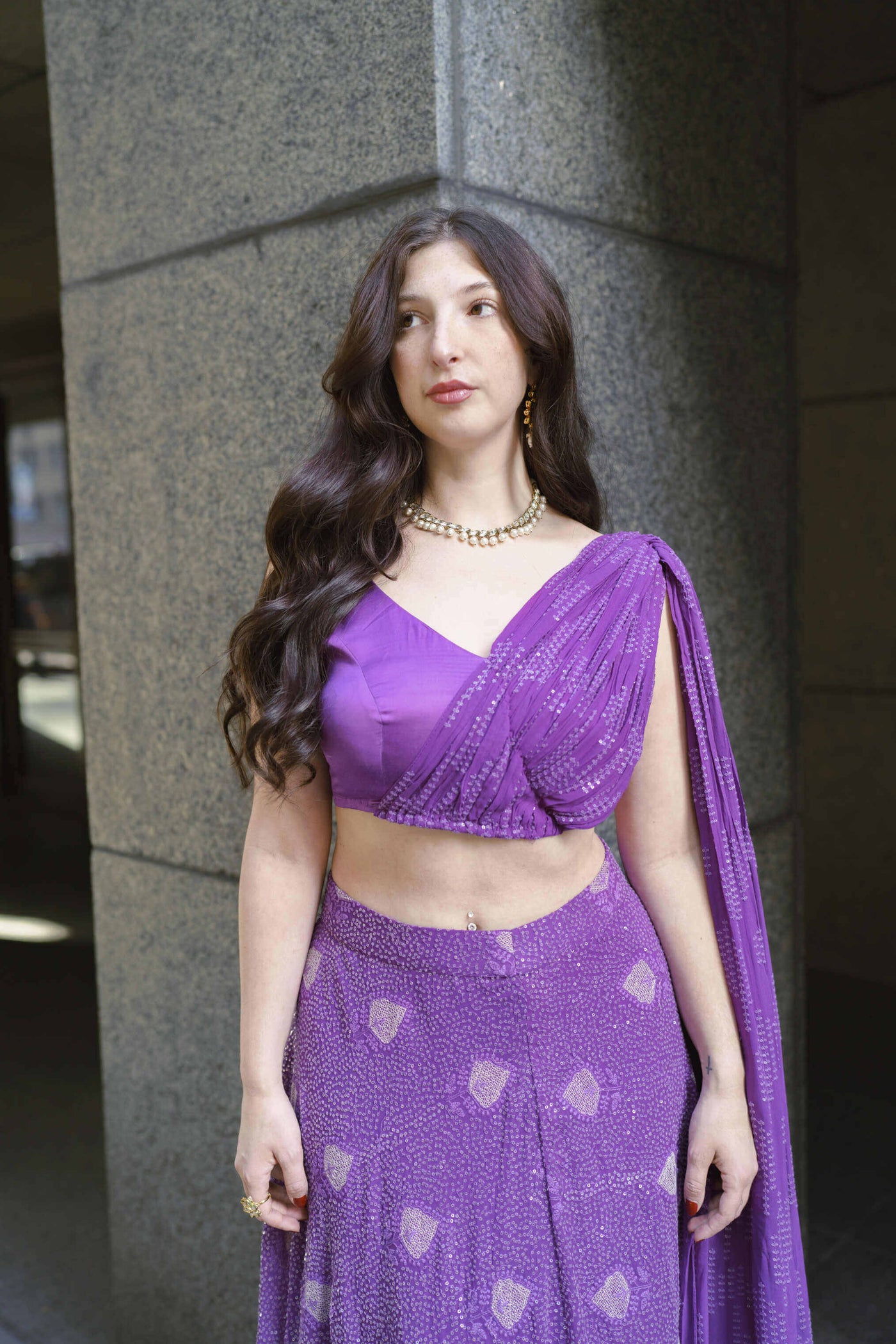 Neha Lehenga (Purple)- Rental