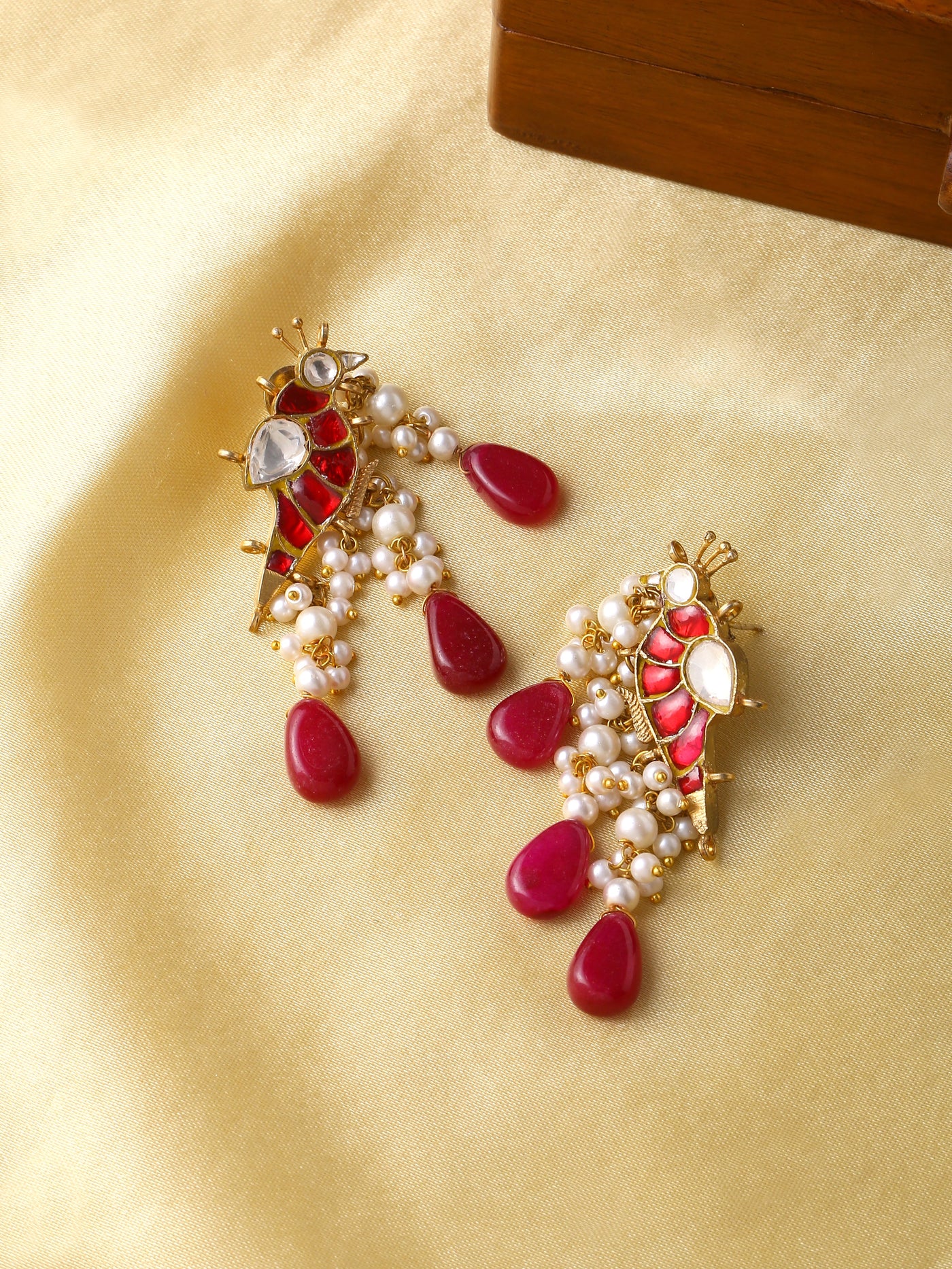 Red Parrot Earrings - Rental