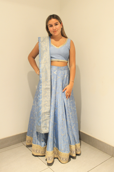 Sravya Lehenga (Light Blue)- Rental