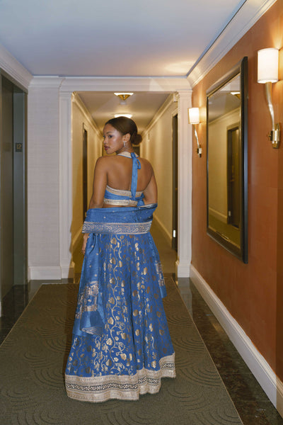 Sravya Lehenga (Blue)- Rental