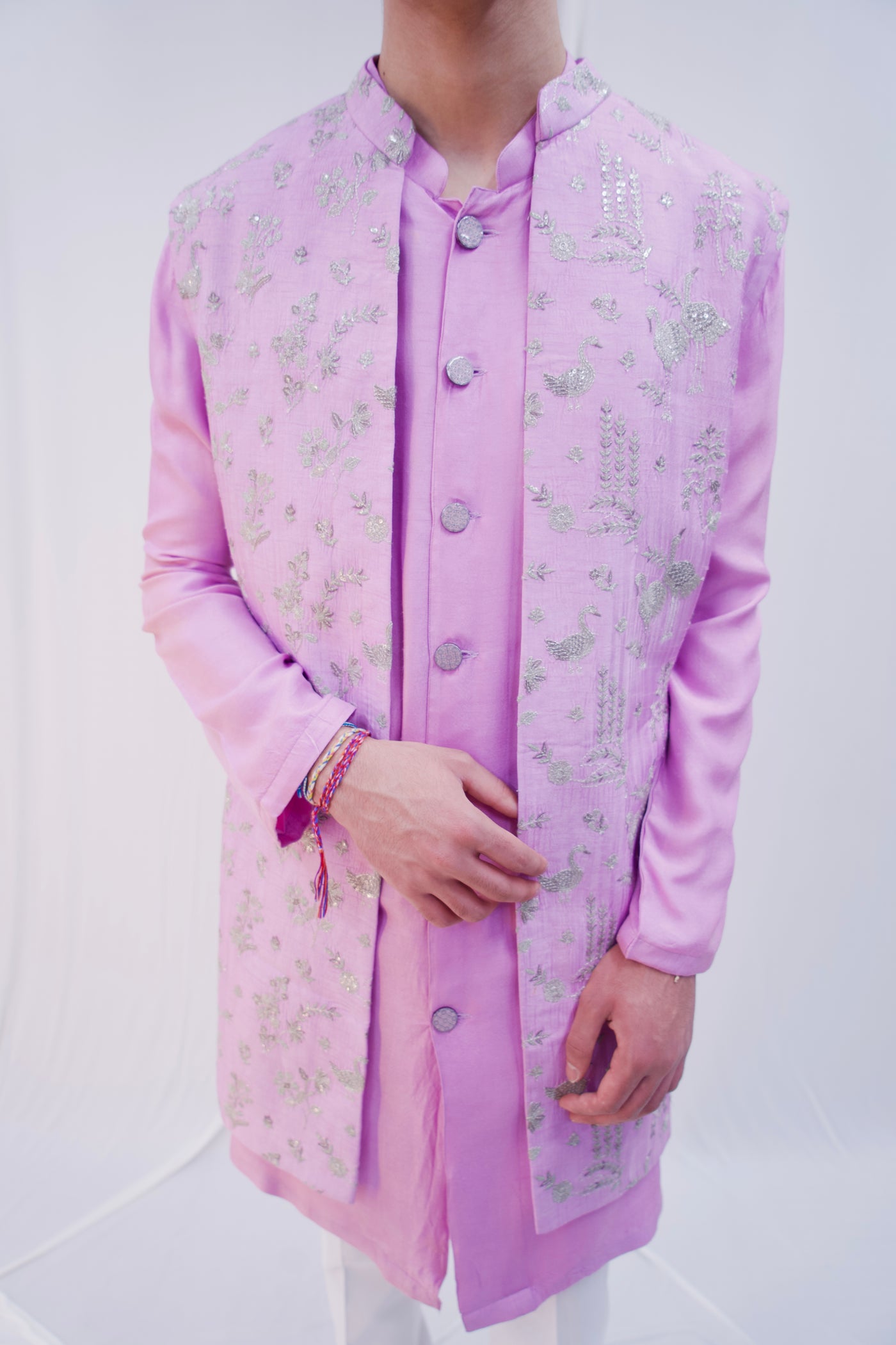 Vik Kurta with Vest Sequins- Rental