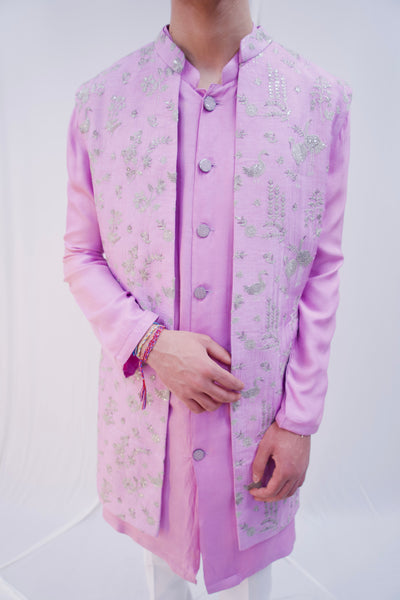 Vik Kurta with Vest Sequins- Rental