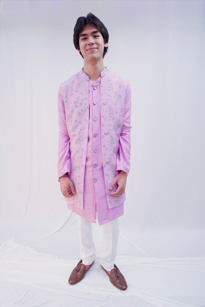 Vik Kurta with Vest Sequins- Rental
