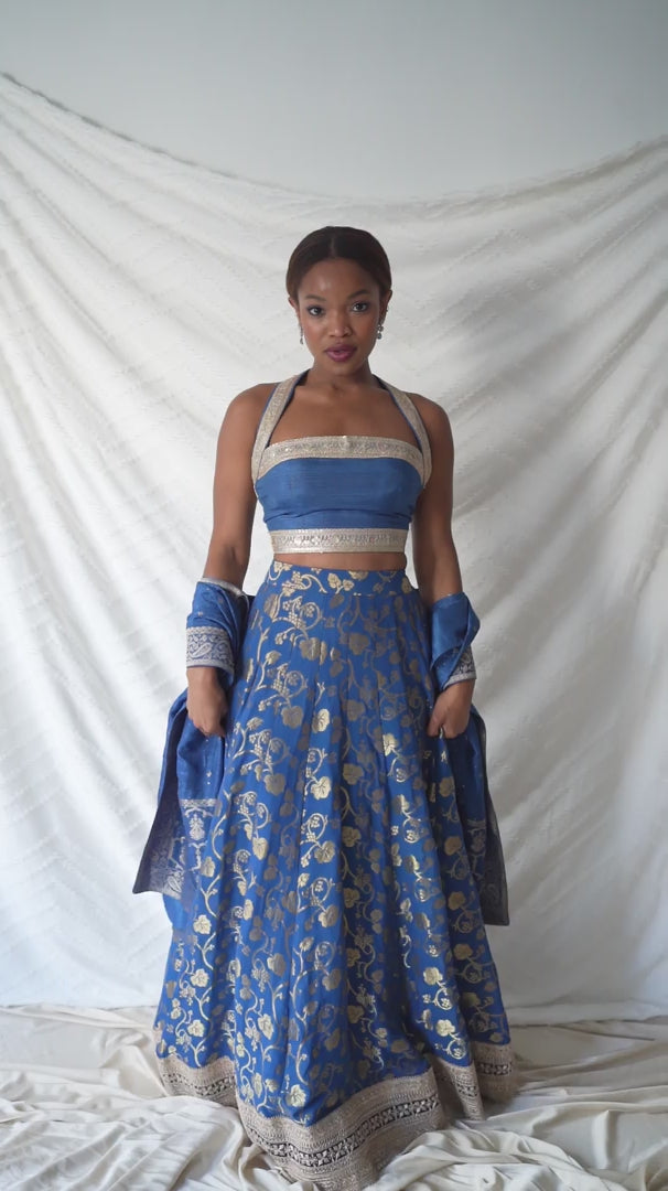 Sravya Lehenga (Blue)- Rental