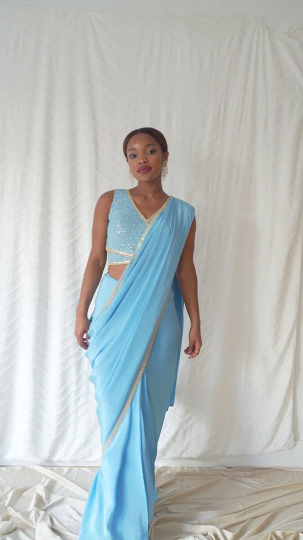 Rangeeli Saris (Blue) - Rental