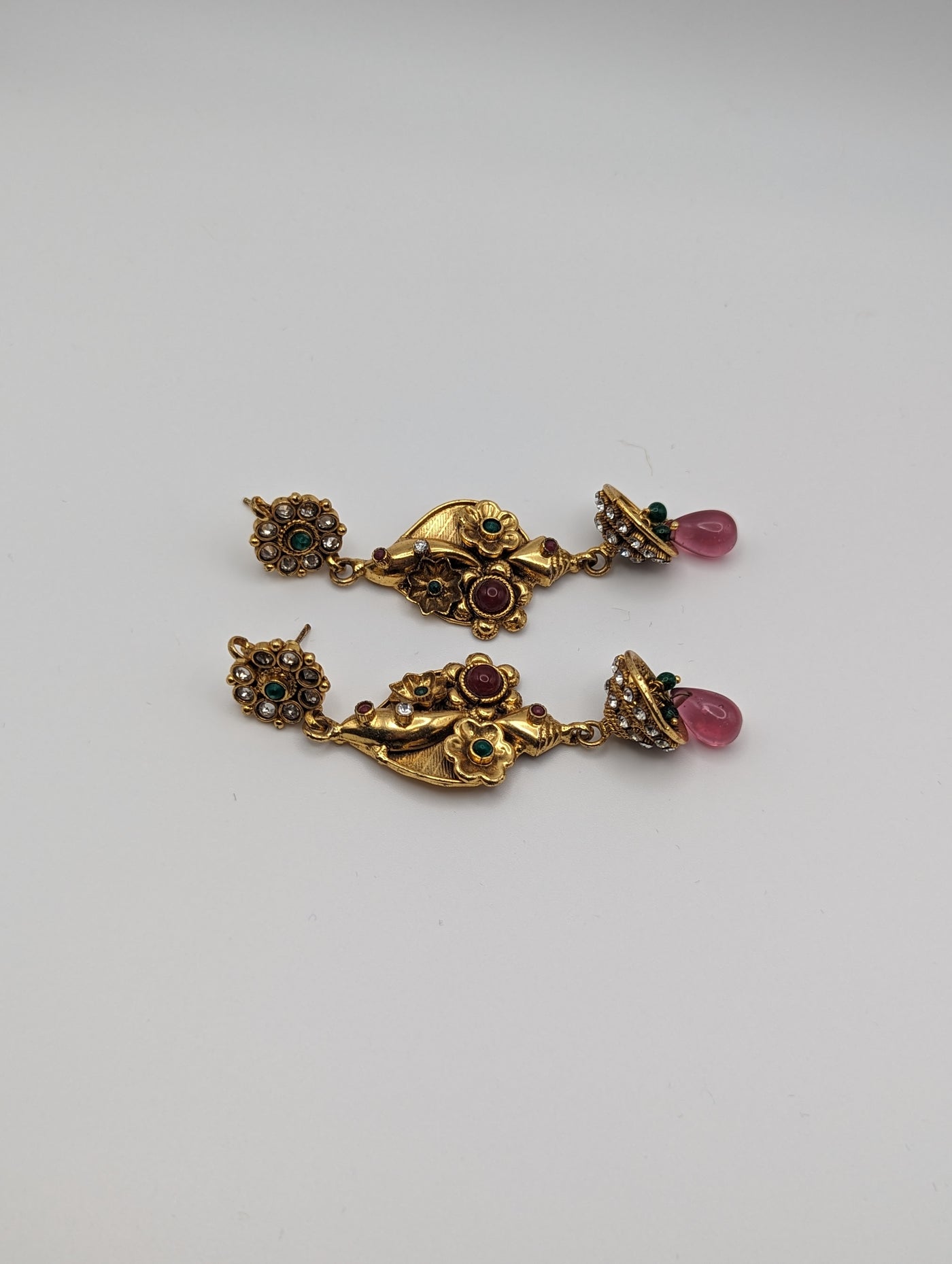 Peacock gold earrings - Rental