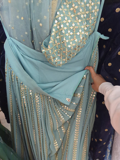 Aisha Lehenga (blue)  - Rental