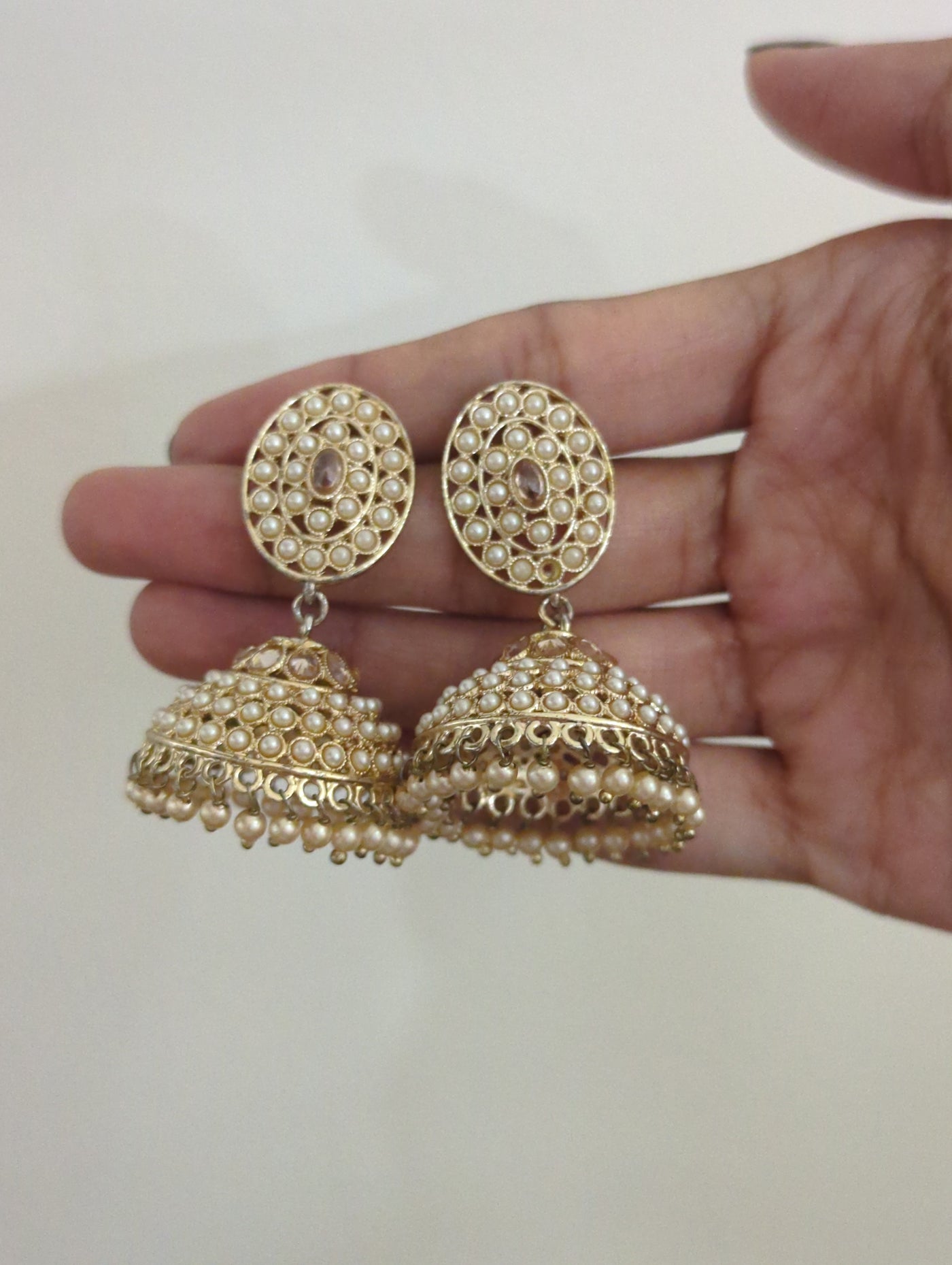 Champagne Large Jhumkas