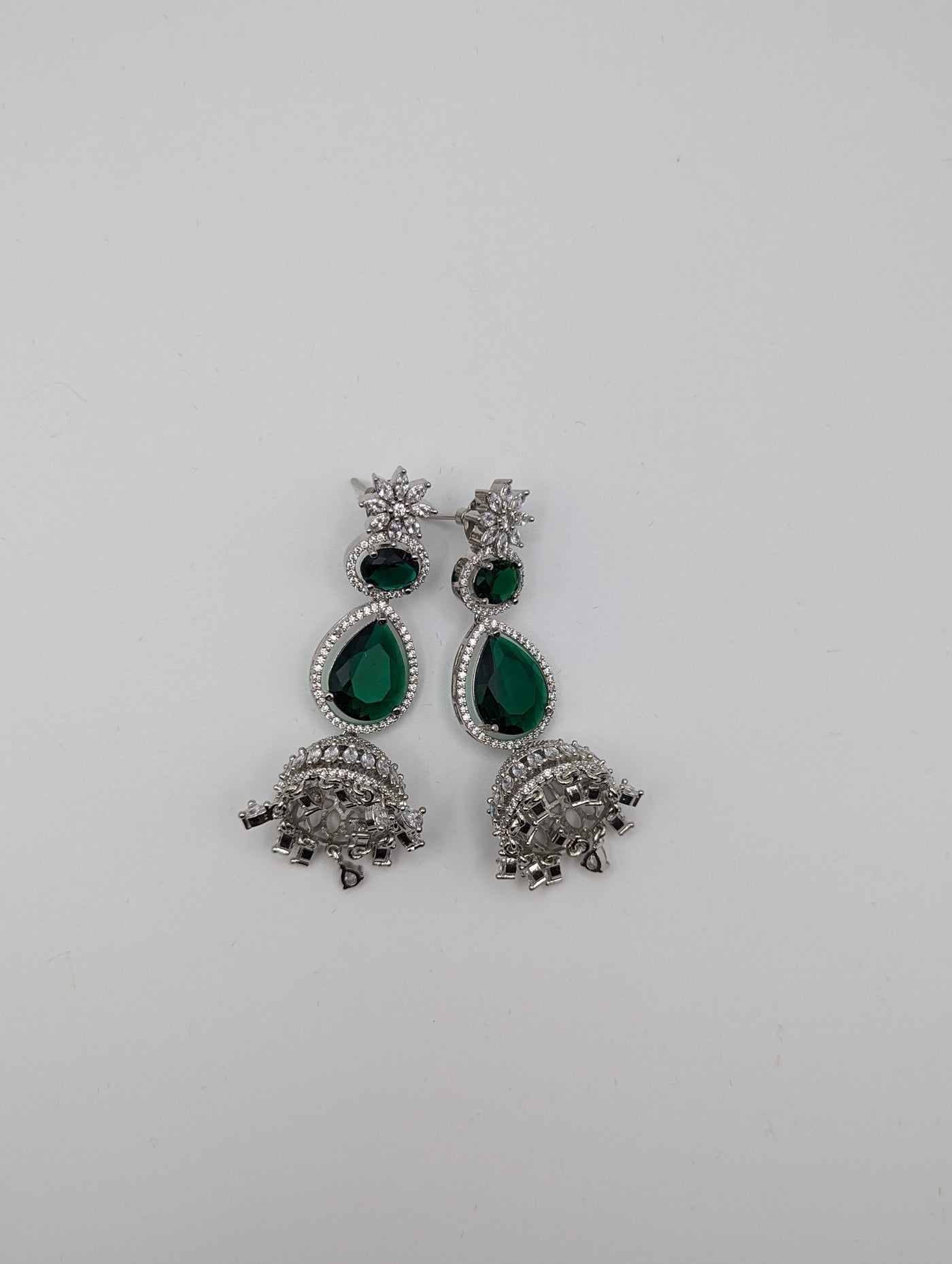 Emerald green jhumkas - Rental