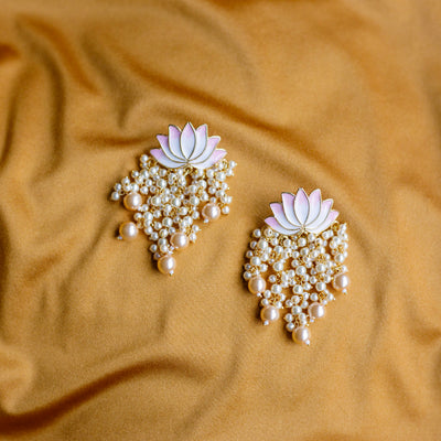 Lotus Pink Earrings
